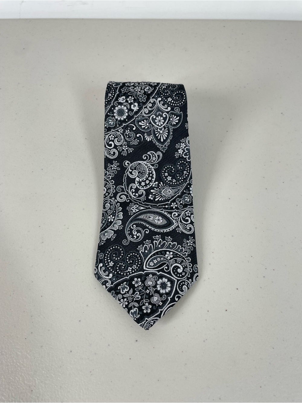 Oakton Black Paisley Men's Tie Classic Formal Accessory Wedding Business
